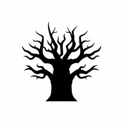 creative details Haunted Tree Icon Vector Illustration