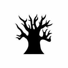 creative details Haunted Tree Icon Vector Illustration