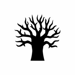 creative details Haunted Tree Icon Vector Illustration