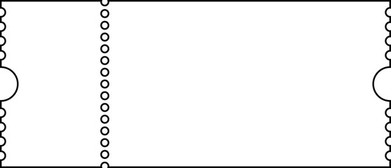 Ticket template. Concert ticket, lottery coupons, coupon