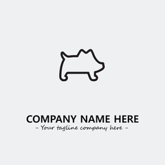 Cat illustration black and white for logo company vector image