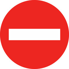 Traffic Signs and Rules 1  Simple red prohibition sign