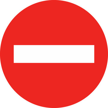 Traffic Signs and Rules 1  Simple red prohibition sign