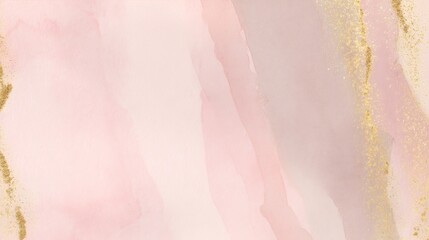 Fototapeta premium Pink and gold abstract background resembling a marble effect, with glittering golden dust