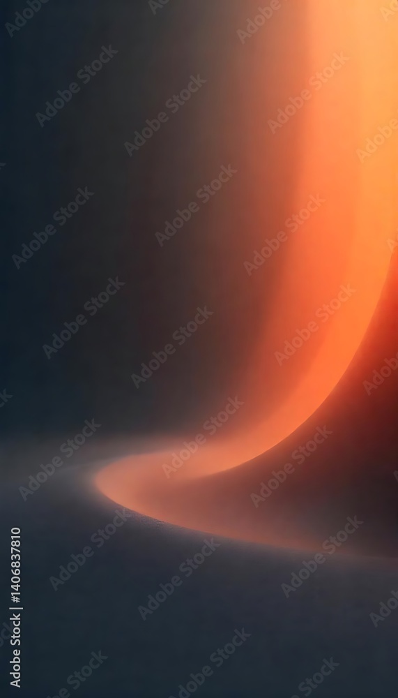 Poster abstract background with orange gradient light and dark shadows