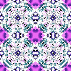 Hand painted digital watercolor seamless pattern