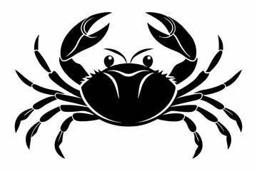 crab silhouette line art vector illustration