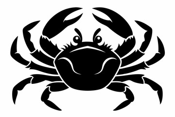 crab silhouette line art vector illustration