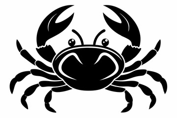 crab silhouette line art vector illustration