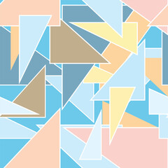 Seamless pattern with triangle geometrical forms