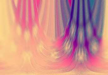 Textured Background Featuring Flowing Vertical Bands of Muted Pink, Teal, and Violet on a Pale Yellow Backdrop with Subtle Grain