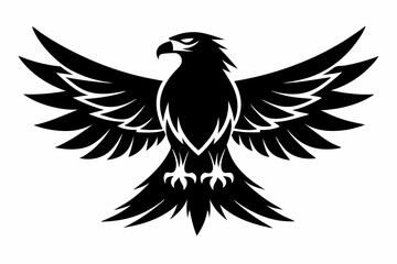 eagle silhouette line art vector illustration