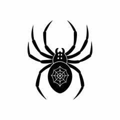 creative details Black Widow Spider Icon Vector Illustration