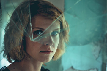 the girl with the broken window