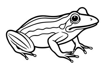 frog silhouette line art vector illustration