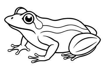 frog silhouette line art vector illustration