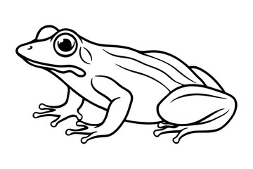 frog silhouette line art vector illustration
