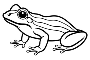 frog silhouette line art vector illustration