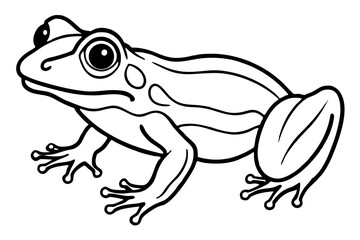 frog silhouette line art vector illustration