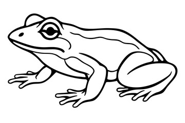 frog silhouette line art vector illustration