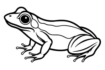 frog silhouette line art vector illustration