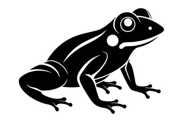 frog silhouette line art vector illustration