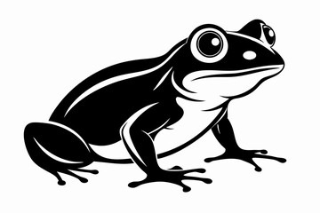 frog silhouette line art vector illustration