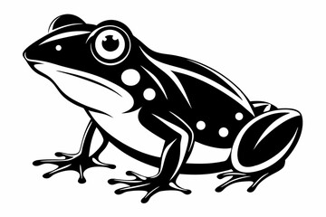 frog silhouette line art vector illustration