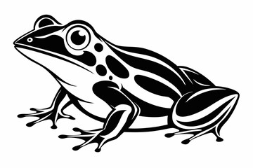 frog silhouette line art vector illustration