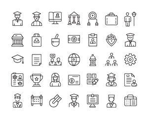Career Education Icons for Job Training Design