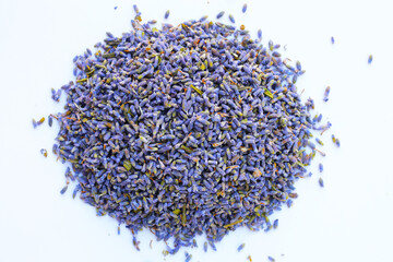 Dried lavender buds for brewing a herbal tea