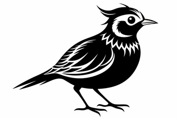 lark silhouette line art vector illustration