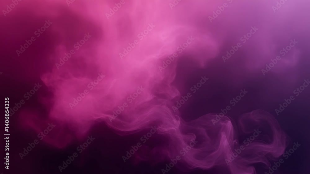 Aufkleber ethereal smoke abstract in vibrant purple and pink hues with soft flowing patterns for artistic back