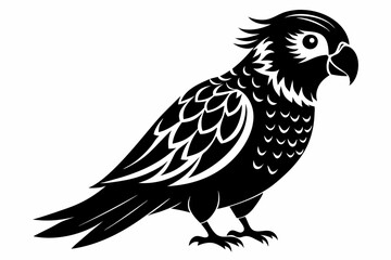 lorikeet silhouette line art vector illustration