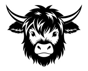 Cute Highland Cow Vector & SVG | Adorable Farm Animal Vector  for Rustic Crafts