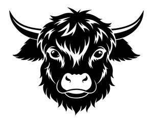 Cute Highland Cow Vector & SVG | Adorable Farm Animal Vector  for Rustic Crafts
