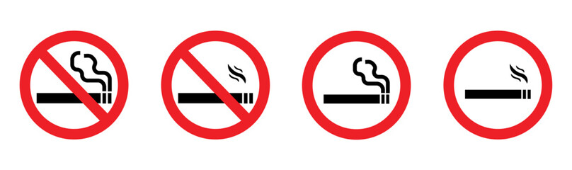 No smoking sign on white background