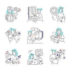 Set Of Nursing And Midwife 8