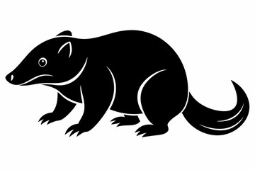 mole silhouette line art vector illustration