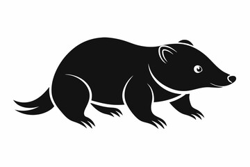 mole silhouette line art vector illustration