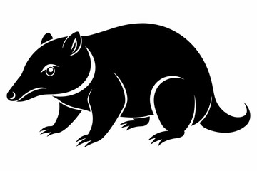 mole silhouette line art vector illustration
