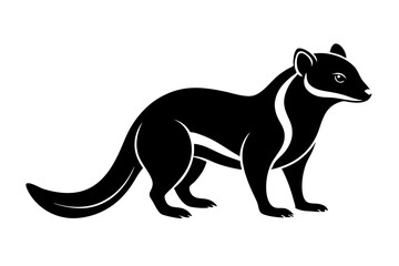 mongoose silhouette line art vector illustration