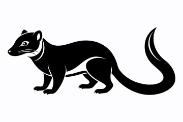 mongoose silhouette line art vector illustration