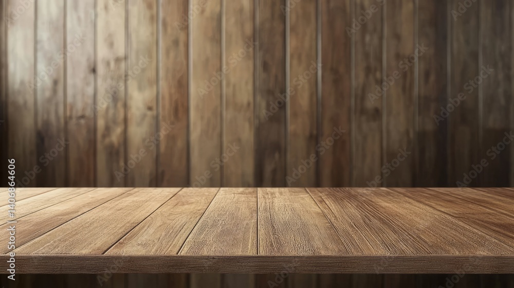 Poster a serene office background showcases a polished wooden table with rich textures, complemented by an 