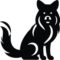 silhouette, dog illustrations, stylized canine figures, black and white artwork, minimalist design, graphic art, pet icons, contrasting shapes, sleek animal outlines, vector style, simplified forms, b