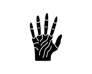 creative details Zombie Hand Icon Vector Illustration