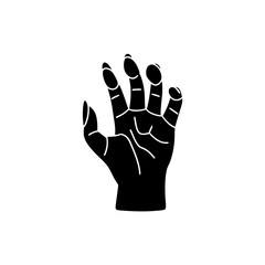 creative details Zombie Hand Icon Vector Illustration