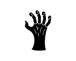 creative details Zombie Hand Icon Vector Illustration