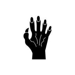 creative details Zombie Hand Icon Vector Illustration
