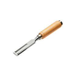 wood chisel on a solid white background
